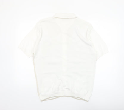 Original Penguin Men's Beige Short Sleeve Cotton Polo Shirt L