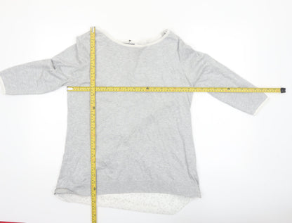 Mint Velvet Women’s Grey Size 14 Boat Neck 3/4 Sleeve Pullover Jumper