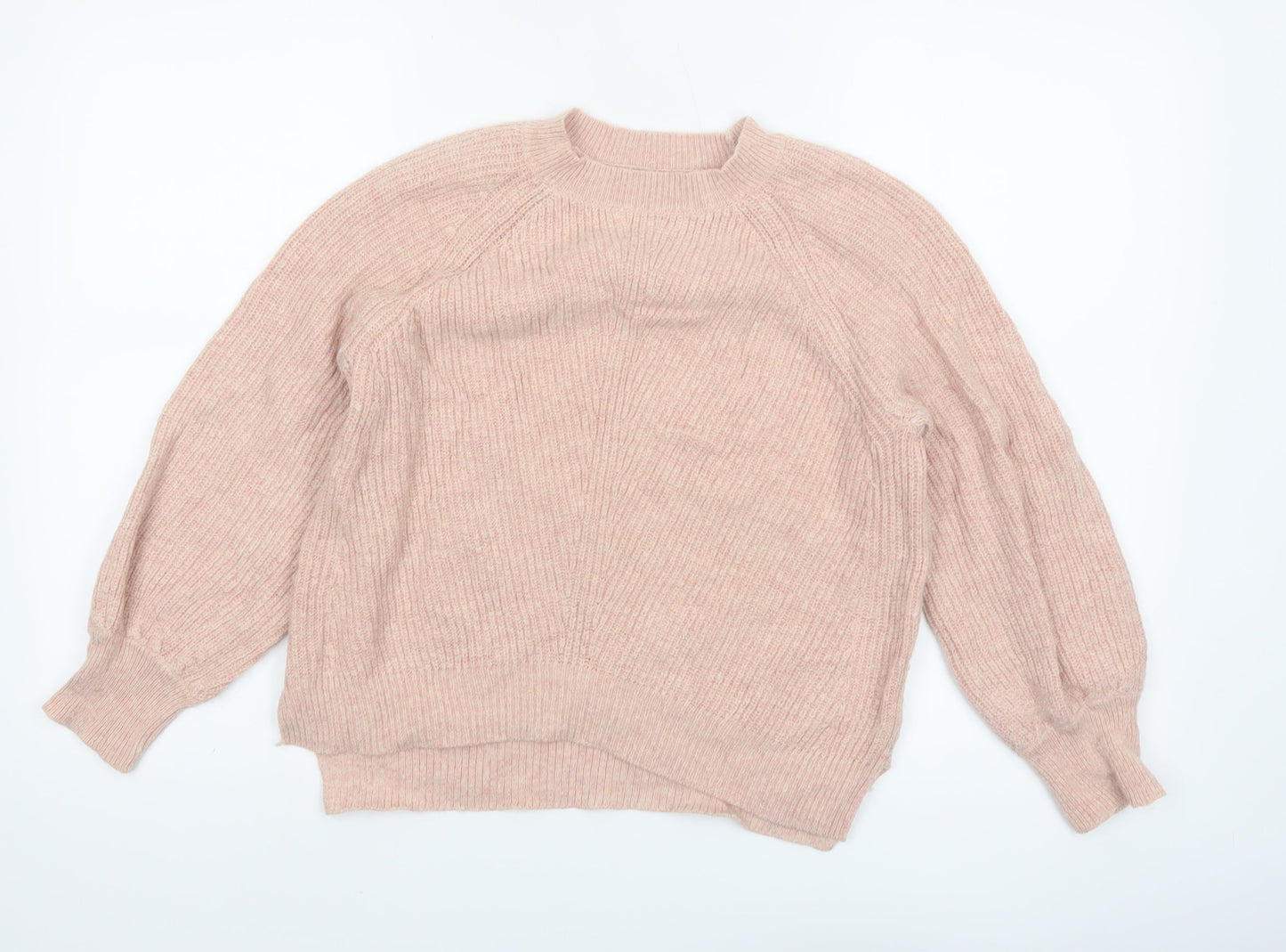 Marks and Spencer Womens Pink Alpaca Blend Crew Neck Jumper Size Small