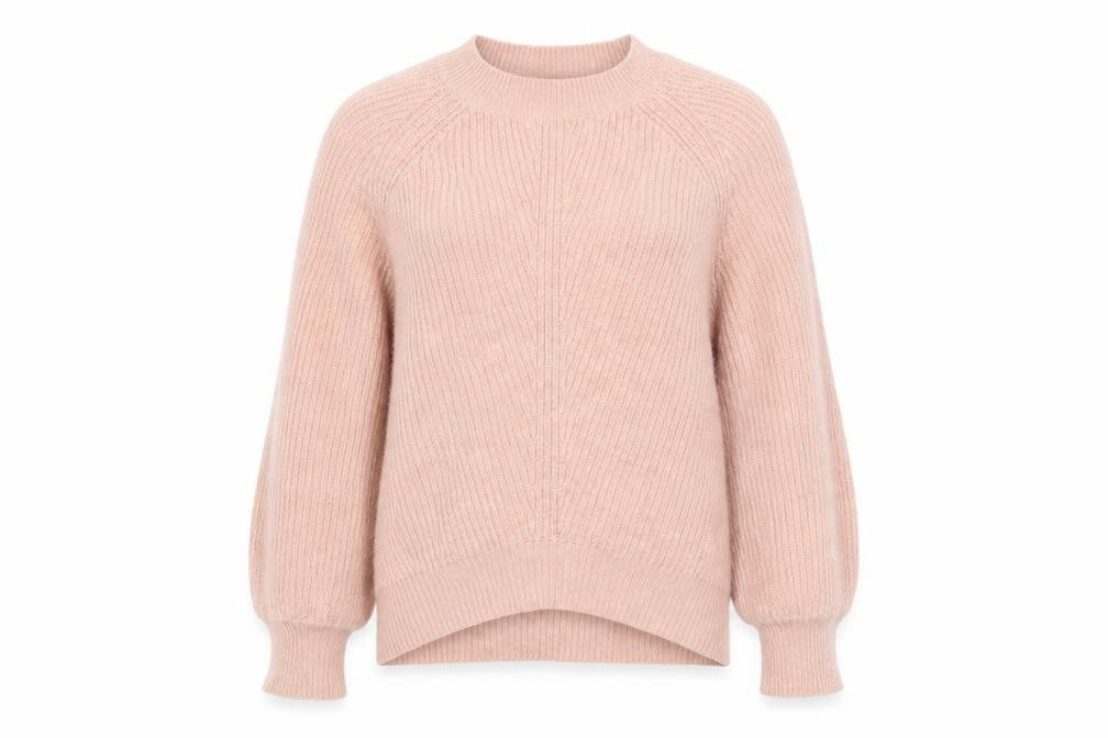 Marks and Spencer Womens Pink Alpaca Blend Crew Neck Jumper Size Small
