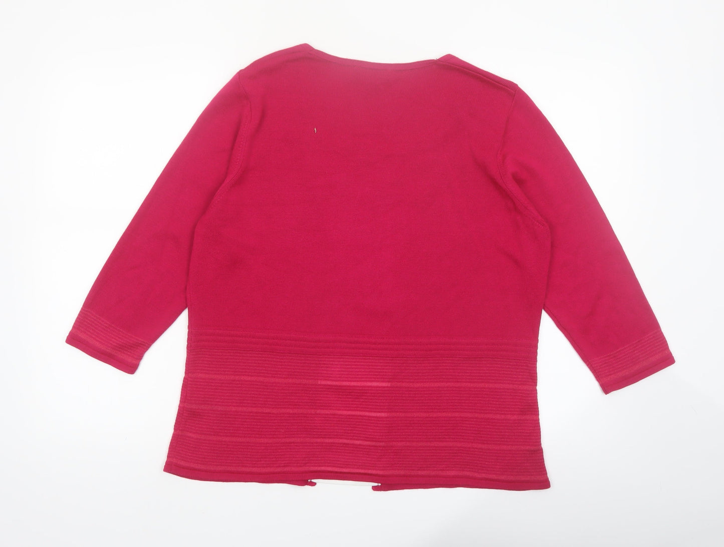 Marks & Spencer Per Una Women’s Pink Size 16 Open Knit Cardigan