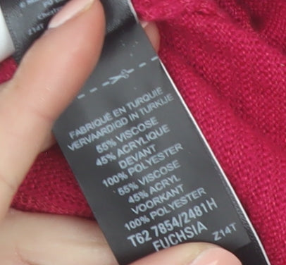Marks & Spencer Per Una Women’s Pink Size 16 Open Knit Cardigan