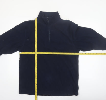 Oak Valley Men's Blue Half Zip Fleece Jumper Size M
