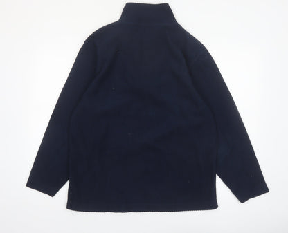 Oak Valley Men's Blue Half Zip Fleece Jumper Size M