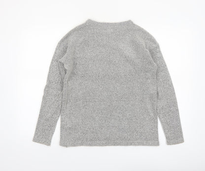 Reserved YFL Womens Grey Sequin Reindeer Christmas Jumper Size M