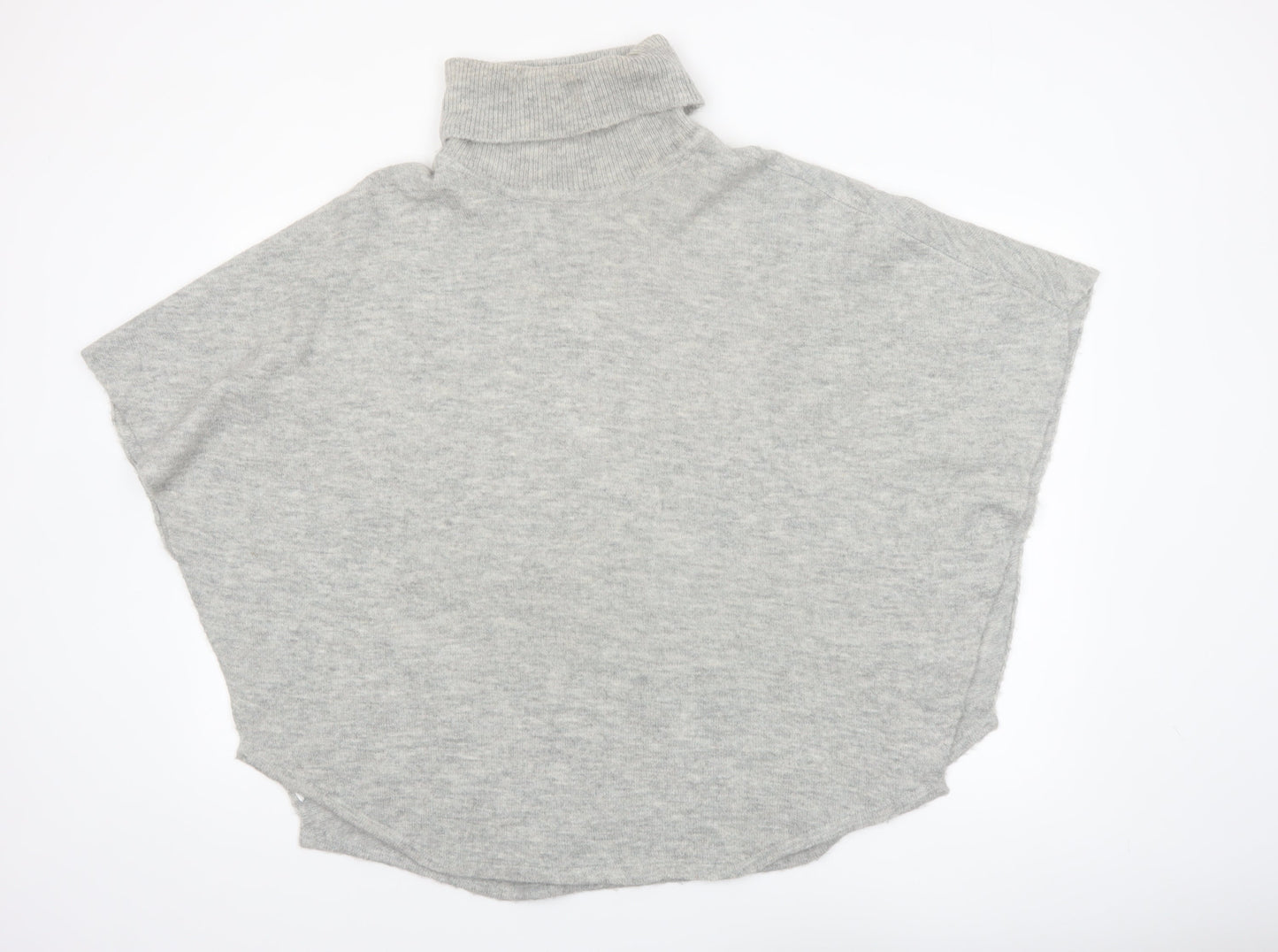 Accessorize Women Grey Roll Neck Knit Cape Jumper One Size