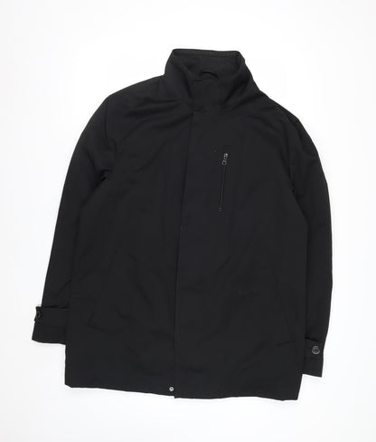 Marks and Spencer Men's Black Waterproof Mid-Length Coat Size M