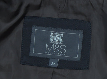 Marks and Spencer Men's Black Waterproof Mid-Length Coat Size M