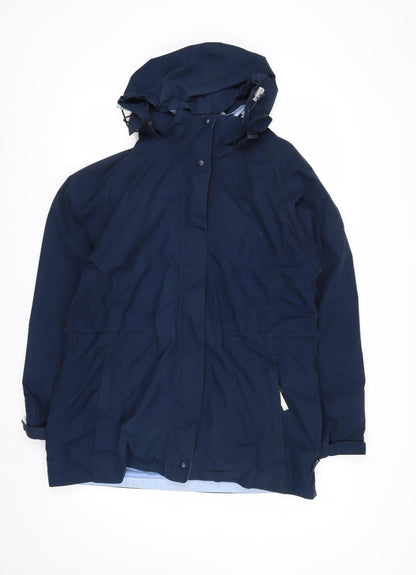 Regatta Women Blue Waterproof Hooded Parka Jacket UK 12