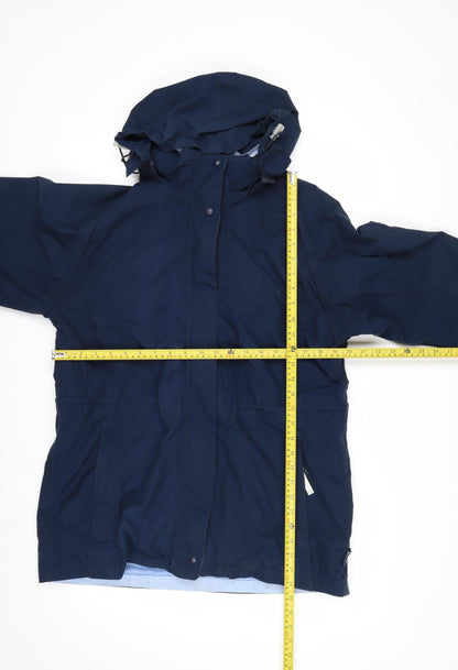 Regatta Women Blue Waterproof Hooded Parka Jacket UK 12