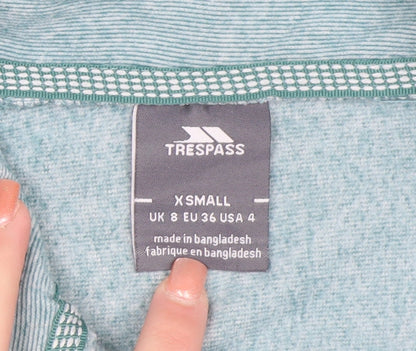 Trespass Women’s Blue 1/2 Zip Pullover Sweatshirt UK 8 XS