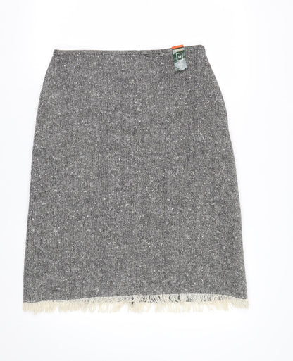St. Bernard Women’s Grey Tweed Wool Blend Pencil Skirt Size 14