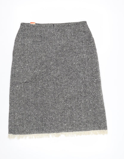 St. Bernard Women’s Grey Tweed Wool Blend Pencil Skirt Size 14