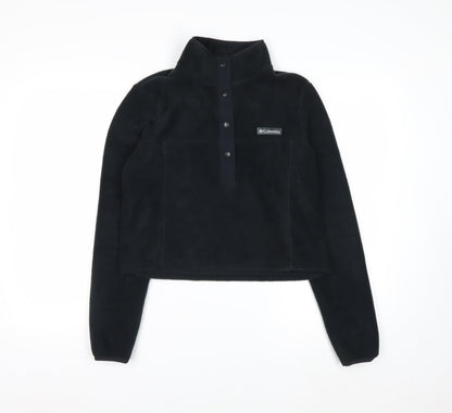 Columbia Women XS Black 1/4 Snap Fleece Pullover Sweatshirt
