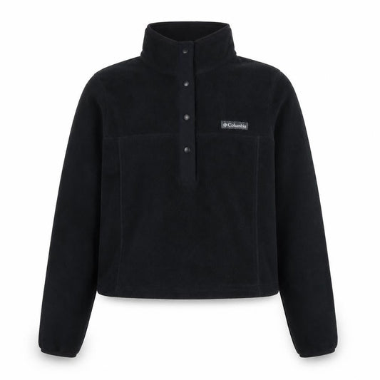 Columbia Women XS Black 1/4 Snap Fleece Pullover Sweatshirt