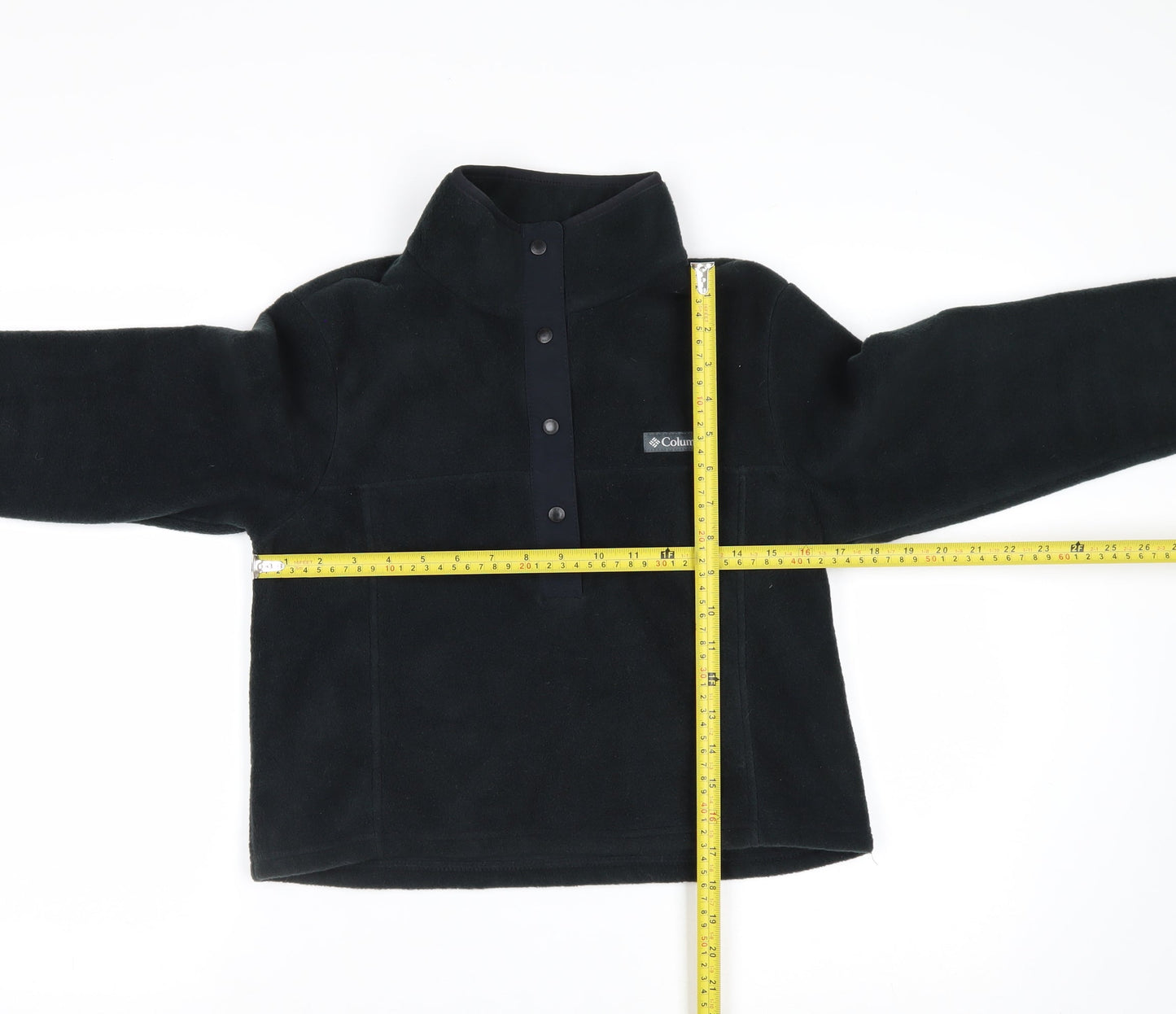 Columbia Women XS Black 1/4 Snap Fleece Pullover Sweatshirt