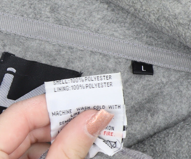 Ice Age Men's Grey Full Zip Fleece Sweatshirt Size L
