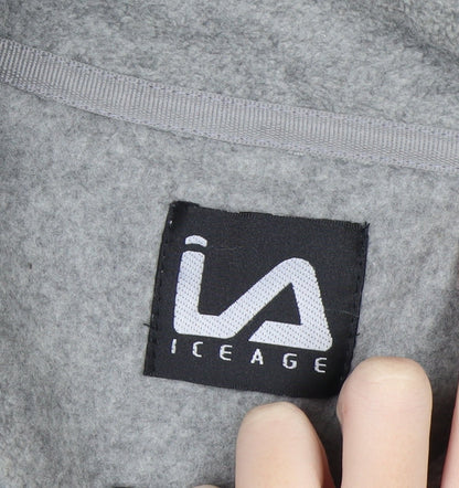 Ice Age Men's Grey Full Zip Fleece Sweatshirt Size L