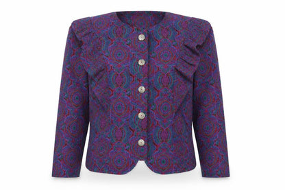 Lady Carol Women's Multicoloured Paisley Long Sleeve Blouse Size 10