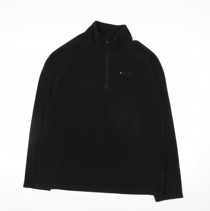 Mountain Warehouse Mens Black Fleece Pullover Sweatshirt L