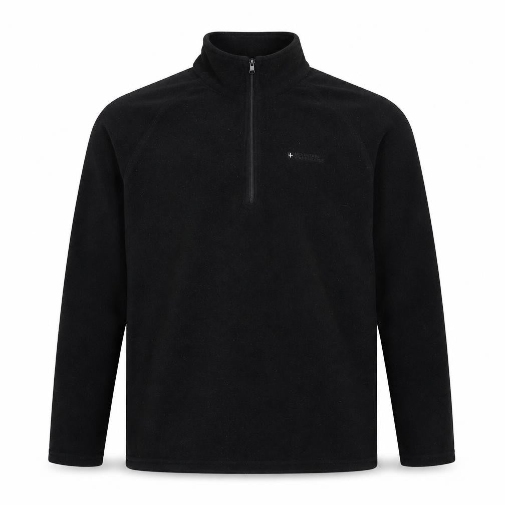 Mountain Warehouse Mens Black Fleece Pullover Sweatshirt L
