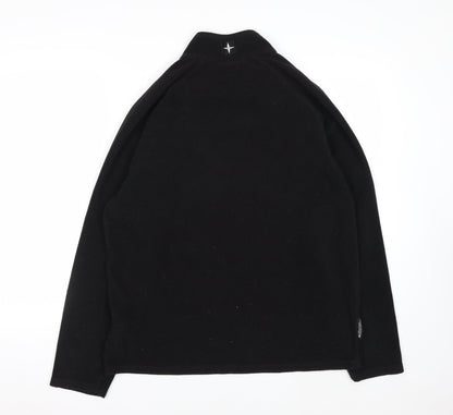 Mountain Warehouse Mens Black Fleece Pullover Sweatshirt L