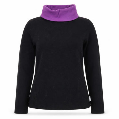 Oxylane Women's Black Purple Pullover Fleece Sweatshirt Size 12