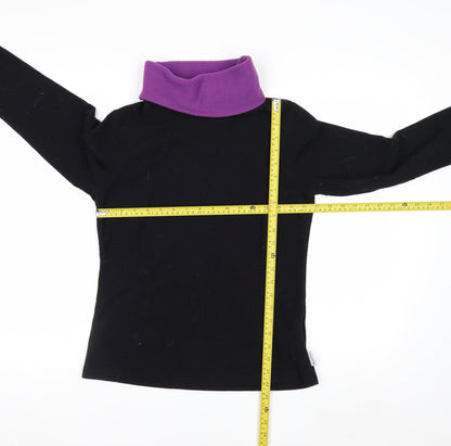Oxylane Women's Black Purple Pullover Fleece Sweatshirt Size 12