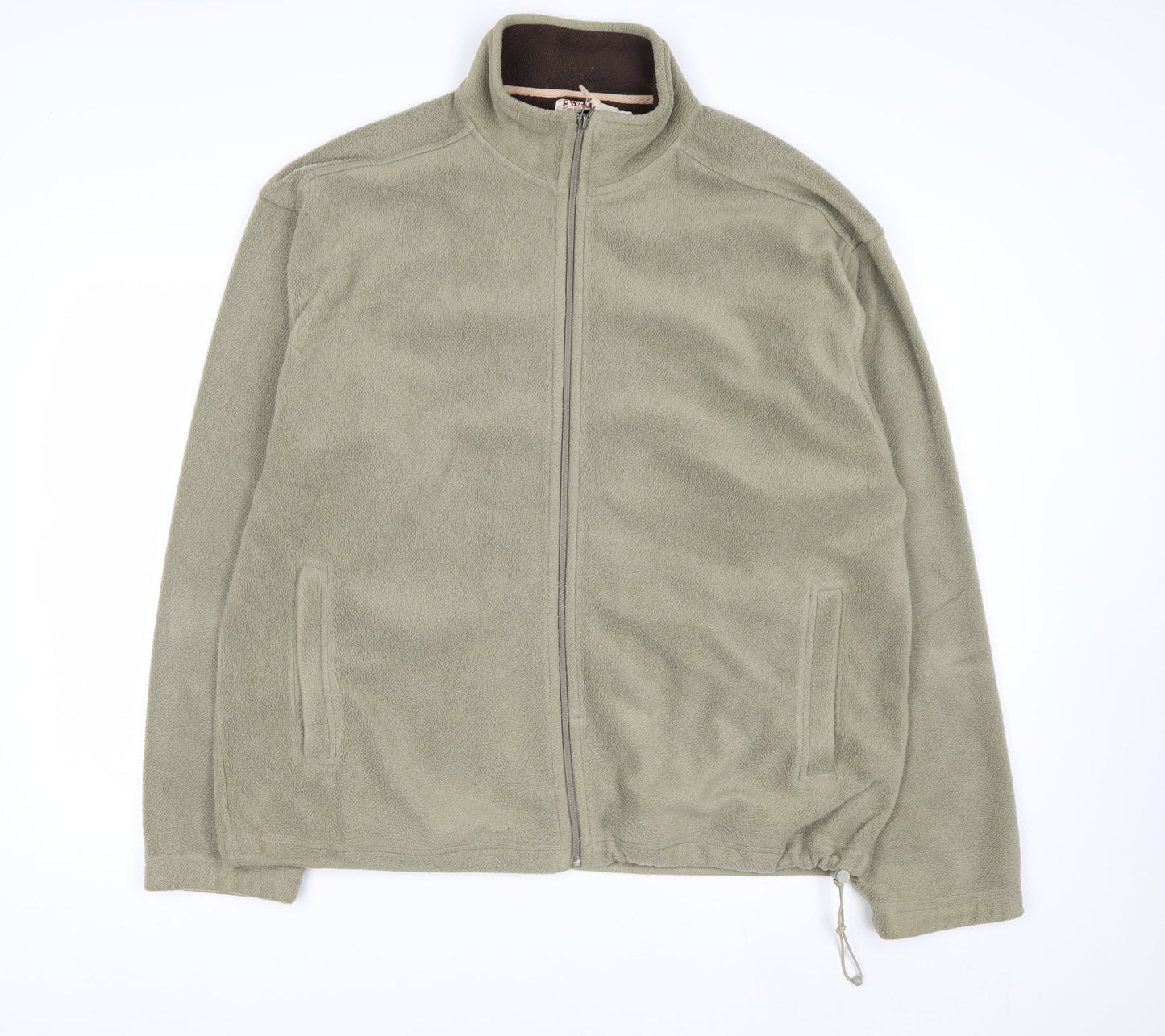 EWM Men’s Green Fleece Full Zip Sweatshirt XL Regular Fit