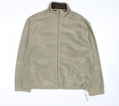 EWM Men’s Green Fleece Full Zip Sweatshirt XL Regular Fit