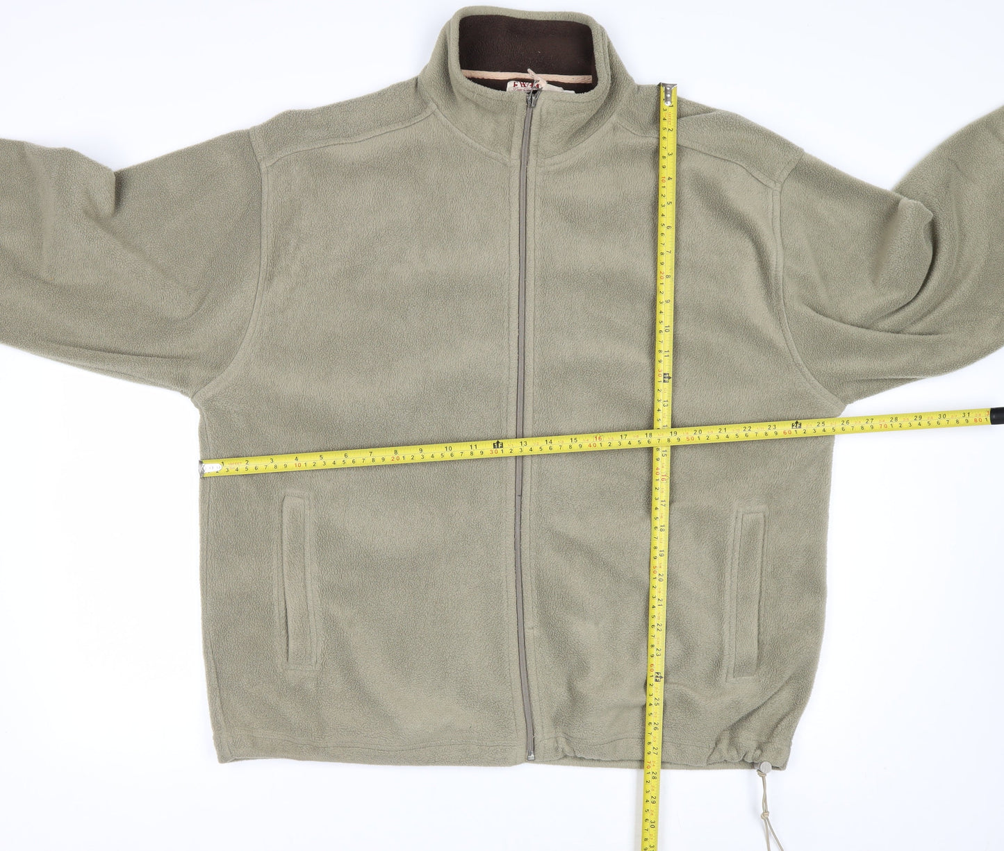 EWM Men’s Green Fleece Full Zip Sweatshirt XL Regular Fit