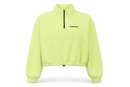 H&M Divided Women’s Green 1/2 Zip Fleece Pullover Sweatshirt S