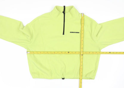 H&M Divided Women’s Green 1/2 Zip Fleece Pullover Sweatshirt S