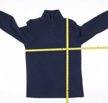 Mountain Warehouse Men’s Blue 1/4 Zip Fleece Pullover Sweatshirt M