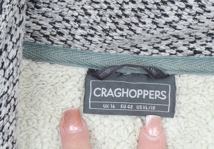 Craghoppers Women’s Grey Full Zip Fleece Sweatshirt UK 16