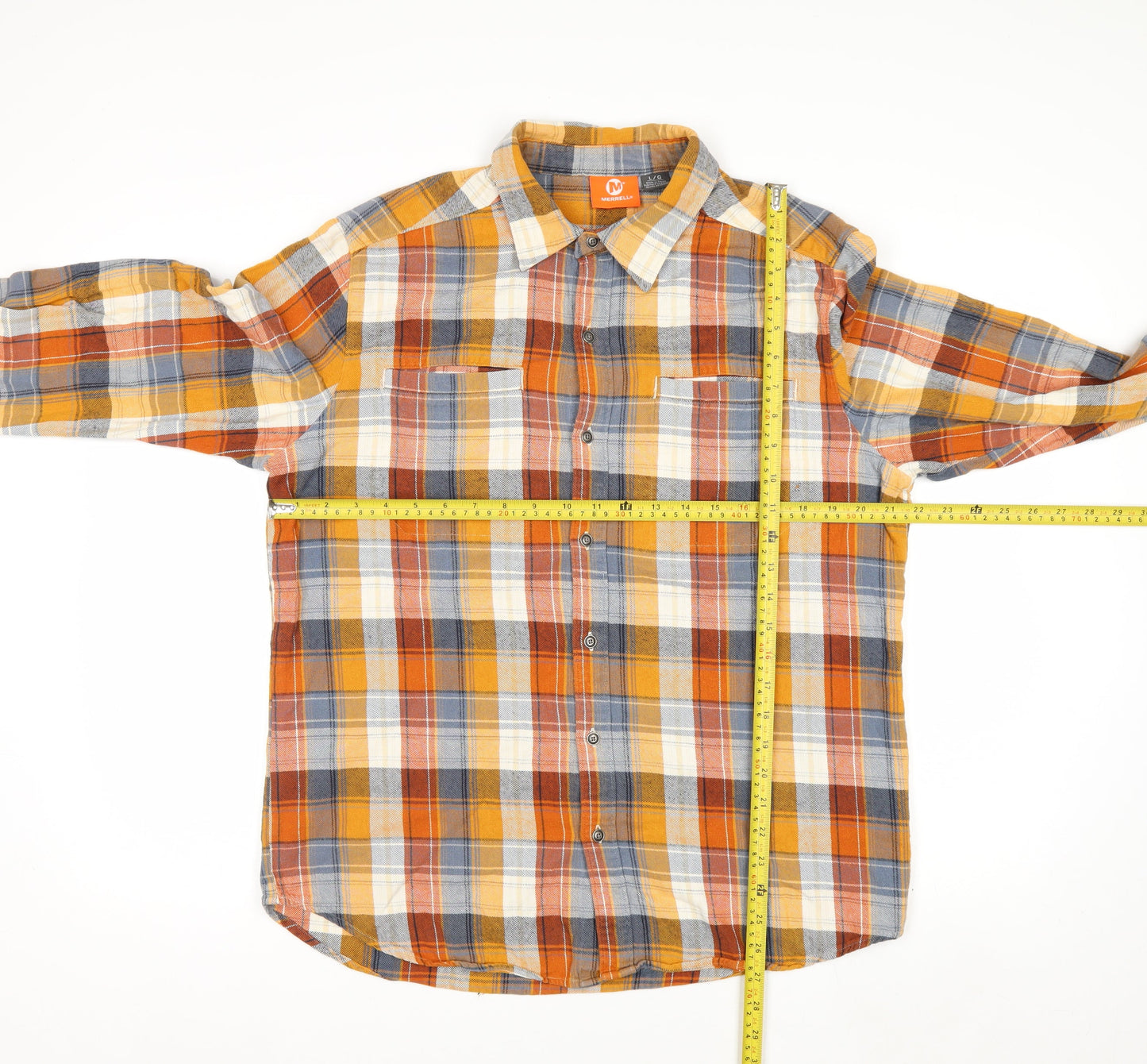 Merrell Men's Multicoloured Cotton Flannel Check Shirt Size L