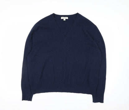 Marks and Spencer Men’s Blue Cashmere V-Neck Jumper XL