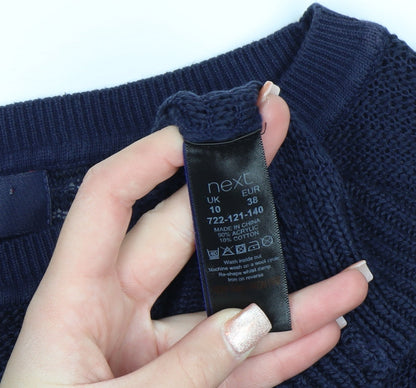Next Women’s Blue Cold Shoulder Knit Jumper Size 10