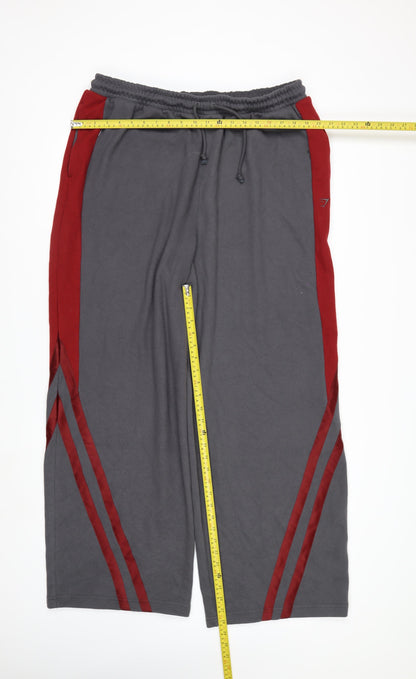Gymshark Men’s Grey 2XL Sweatpants with Red Stripe Panels