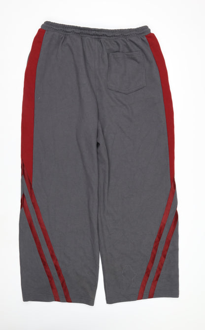 Gymshark Men’s Grey 2XL Sweatpants with Red Stripe Panels