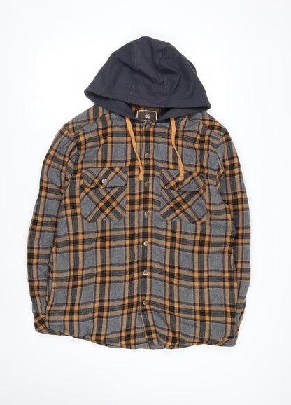 Legendary Outfitters Men's Multicoloured Check Hooded Flannel Jacket M