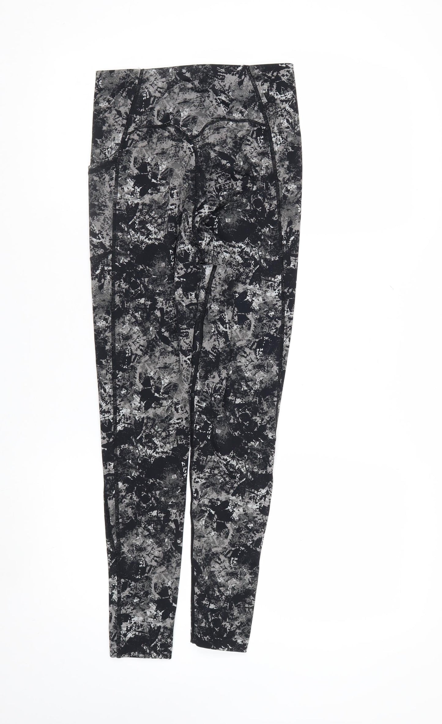 USA Pro Women Black Abstract Ankle Leggings Size 10
