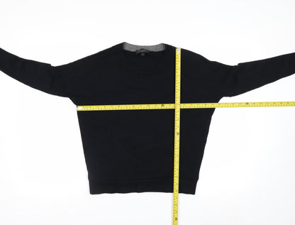 J.Crew Women's Black Wool Crew Neck Pullover Jumper XS