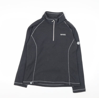 Regatta Great Outdoors Women's Black Fleece 1/2 Zip Pullover UK 10
