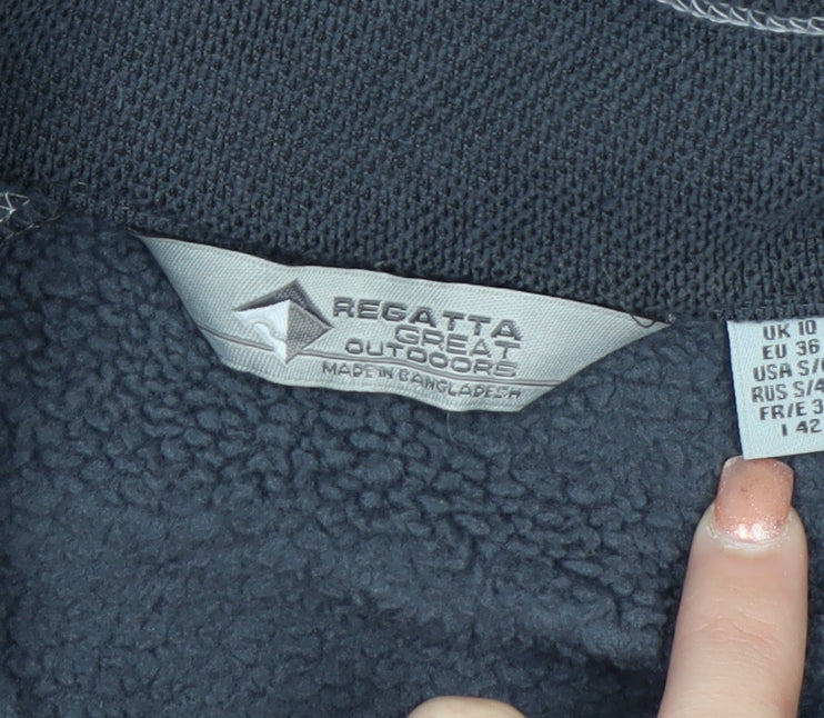 Regatta Great Outdoors Women's Black Fleece 1/2 Zip Pullover UK 10