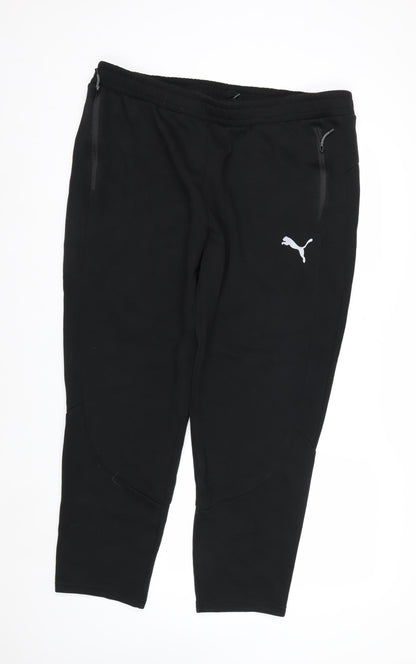 Puma Men's Black 2XL Jogger Trousers with Logo Detail