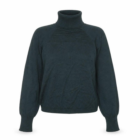Talbots Women’s Green Roll Neck Cotton Petite Jumper Size S