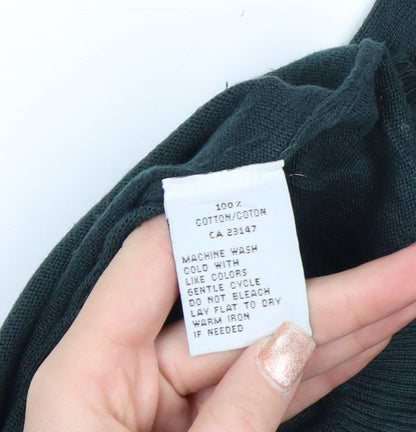 Talbots Women’s Green Roll Neck Cotton Petite Jumper Size S