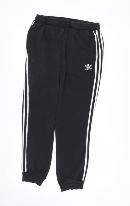 Adidas Men's Black Jogger Trousers M Casual Fleece Track Pants