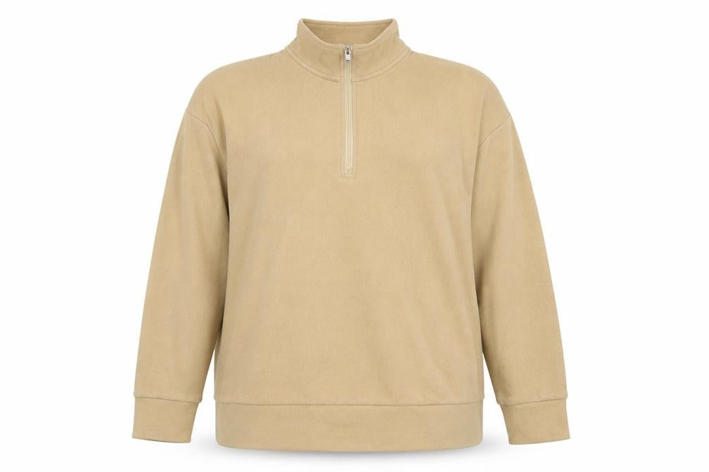 Next Women’s Beige 1/4 Zip Fleece Pullover Sweatshirt Size 18